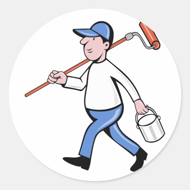 Pegatina Redonda Pegatinas pintores (Anverso)