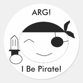 Pegatina Redonda Pegatinas piratas
