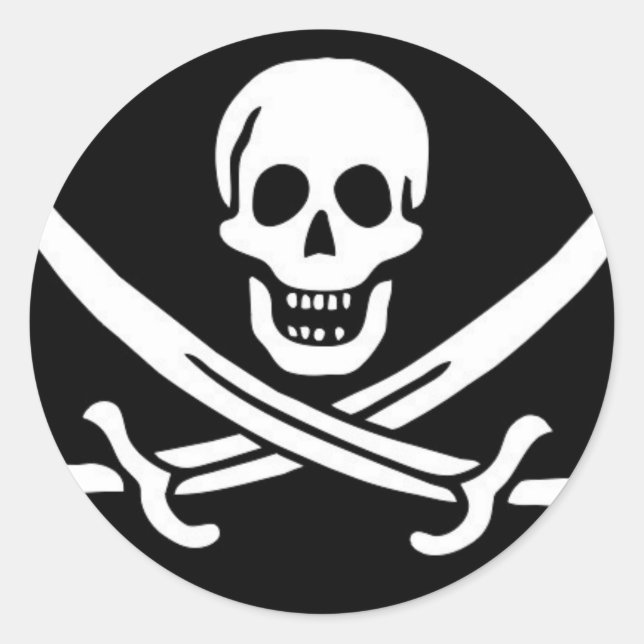PEGATINA REDONDA PEGATINAS PIRATAS (Anverso)