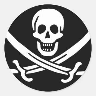 PEGATINA REDONDA PEGATINAS PIRATAS