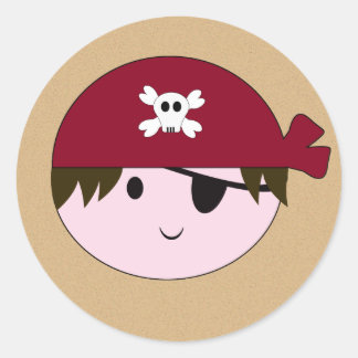 Pegatina Redonda Pegatinas piratas silenciosos de KRW