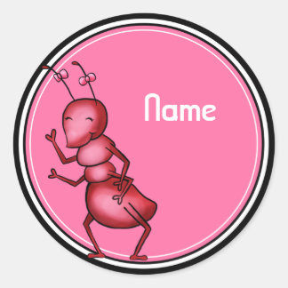 Pegatina Redonda Pegatinas, plantilla de nombres, Personalizado de