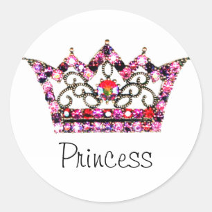 Pegatina Redonda pegatinas "Princess"
