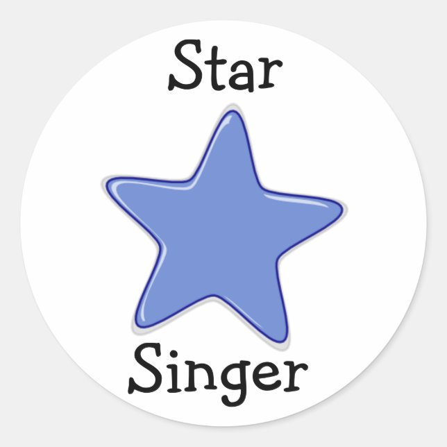 Pegatina Redonda Pegatinas principales LDS - Star SInger (Anverso)