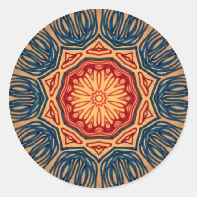 Pegatina Redonda Pegatinas psicodélicos (Anverso)