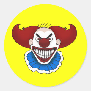 Pegatina Redonda Pegatinas Psycho Clown