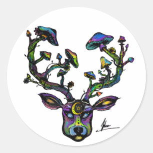 Pegatina Redonda Pegatinas Psydeer