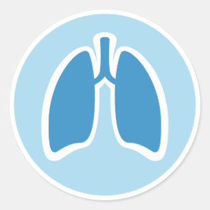 Pegatina Redonda Pegatinas pulmonólogos pulmonares redondos de pulm