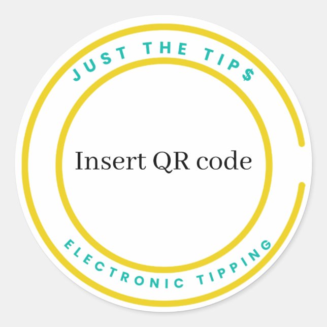 Pegatina Redonda Pegatinas QR (Anverso)