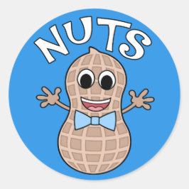 Pegatina Redonda Pegatinas que revelan nueces o nueces