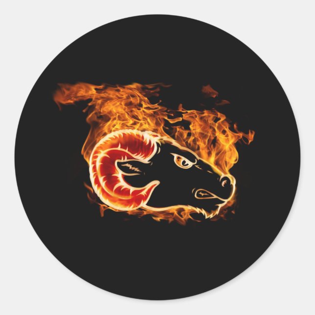 Pegatina Redonda Pegatinas Ram (Anverso)