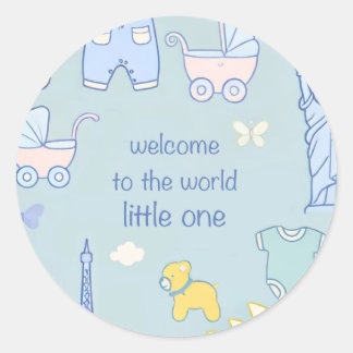 Pegatina Redonda Pegatinas recién nacidos