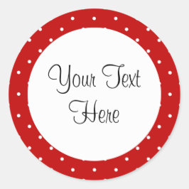 Pegatina Redonda Pegatinas Red Polka Dot