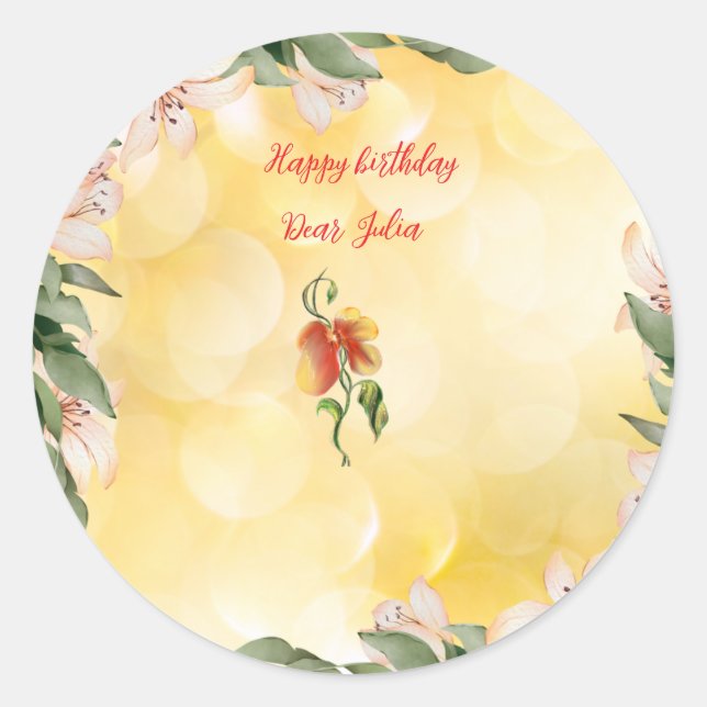 Pegatina Redonda Pegatinas redondos (Anverso)