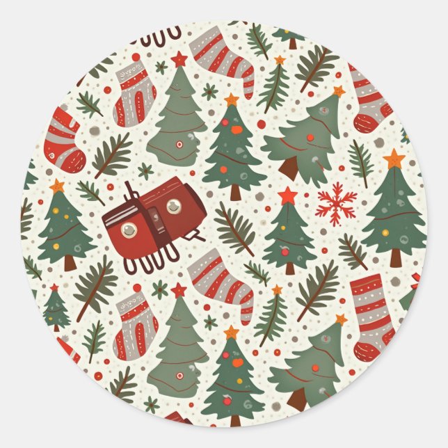 Pegatina Redonda Pegatinas redondos clásicos (Anverso)