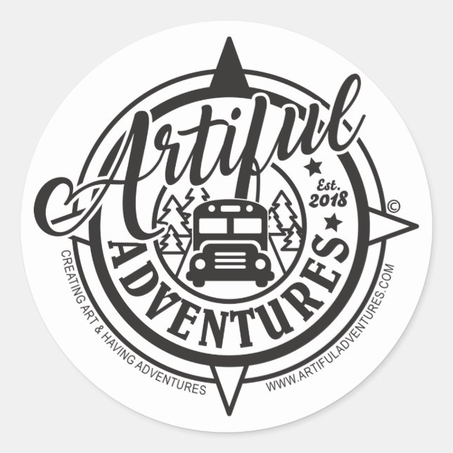 Pegatina Redonda Pegatinas redondos clásicos de 3" (Anverso)