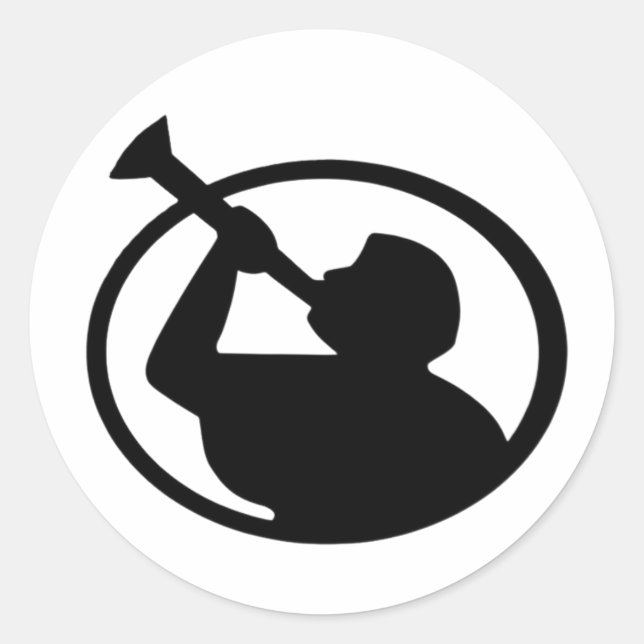 Pegatina Redonda Pegatinas redondos clásicos de Angel Moroni™ LDS (Anverso)