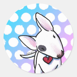 Pegatina Redonda Pegatinas redondos clásicos de Bull Terrier