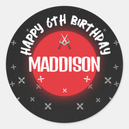 Pegatina Redonda Pegatinas redondos clásicos de la fiesta de cumple