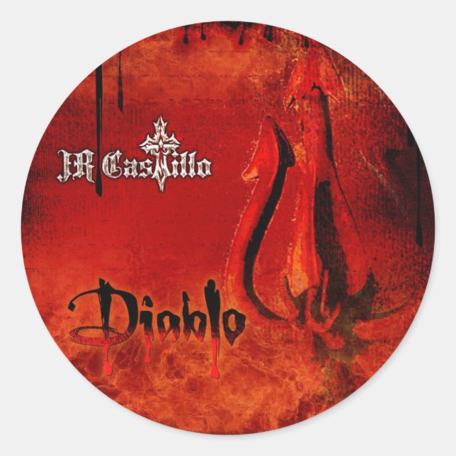 Pegatina Redonda Pegatinas redondos con problemas - Personalizados (Anverso)