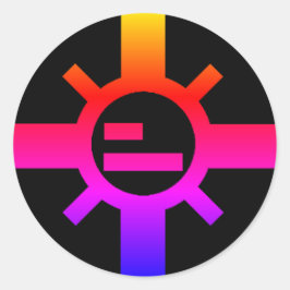 Pegatina Redonda Pegatinas redondos crepusculares de Sparko Sun