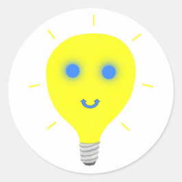 Pegatina Redonda Pegatinas redondos de bombillas ligeras