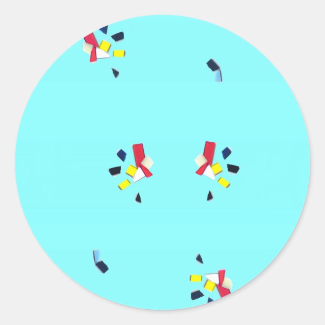 Pegatina Redonda pegatinas redondos de "Fragmentos" (Anverso)