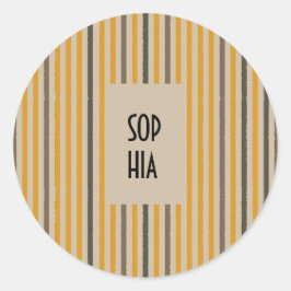 Pegatina Redonda Pegatinas redondos de senderos Echo - Rayas de mos