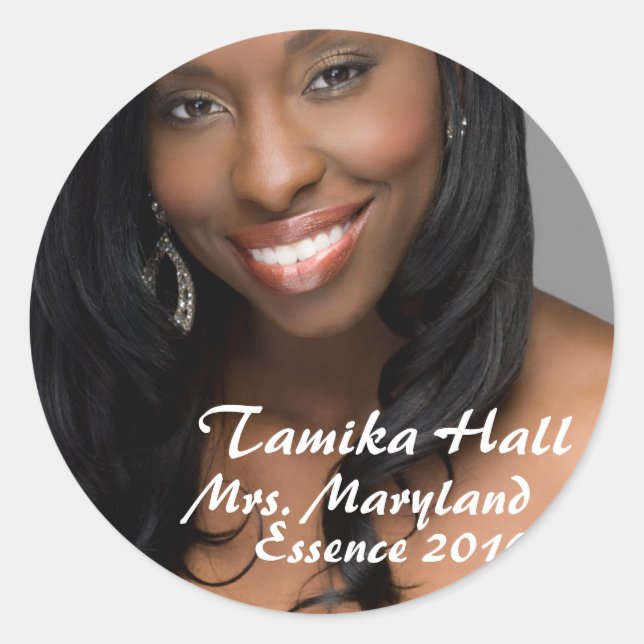 Pegatina Redonda Pegatinas reina hágalo usted mismo (Anverso)