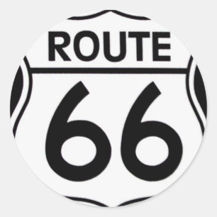 Pegatina Redonda Pegatinas "ROUTE 66"