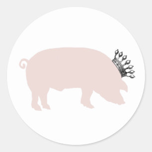 Pegatina Redonda Pegatinas Royal Pig
