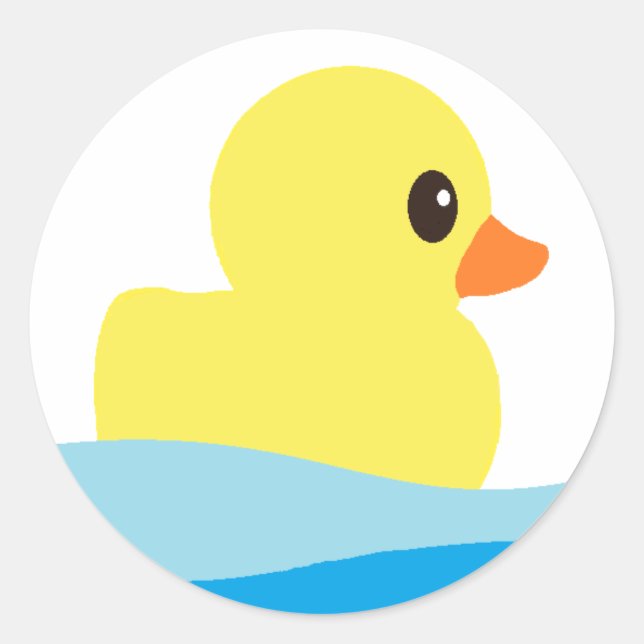 Pegatina Redonda pegatinas "Rubber Ducky" (Anverso)