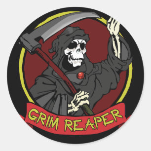 Pegatina Redonda Pegatinas/Sellos para sobres Grim Reaper