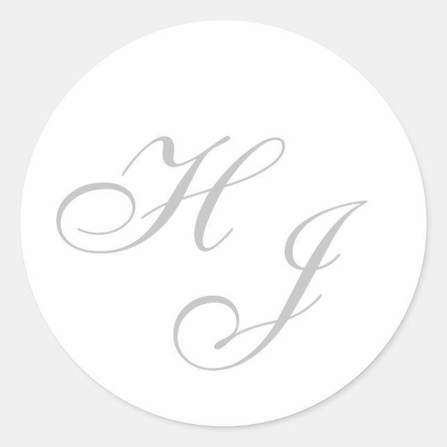 Pegatina Redonda pegatinas/Sellos para sobres "Iniciales" (Anverso)