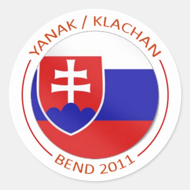 Pegatina Redonda Pegatinas sindicales de Yanak y Klachan (Anverso)