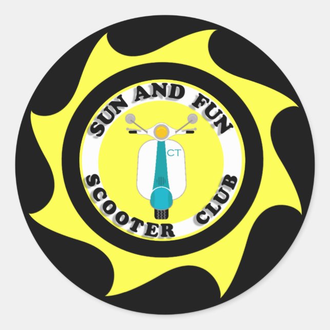 Pegatina Redonda Pegatinas SOLÁRIUM Y DIVERSIÓN (Anverso)