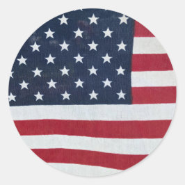 Pegatina Redonda Pegatinas Stars and Stripes