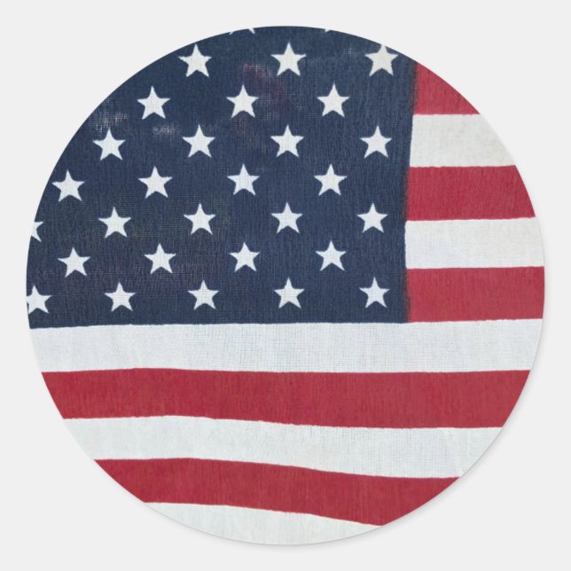 Pegatina Redonda Pegatinas Stars and Stripes (Anverso)