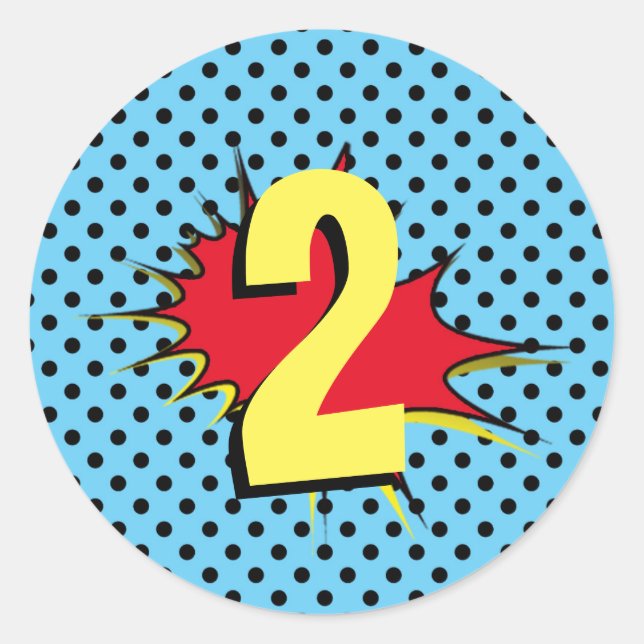 Pegatina Redonda Pegatinas superhéroes (Anverso)