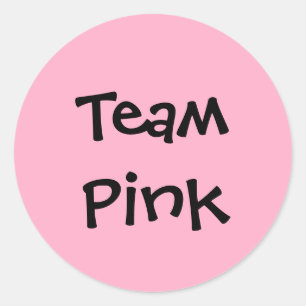 Pegatina Redonda Pegatinas "Team Pink"