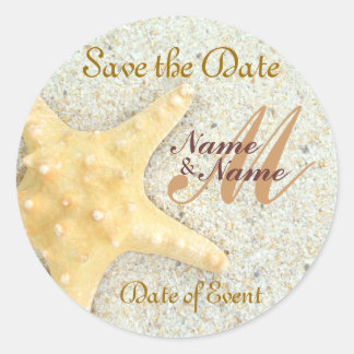 Pegatina Redonda Pegatinas temáticos de personalizable Beach 001