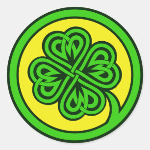 Pegatina Redonda Pegatinas tribales de Shamrock