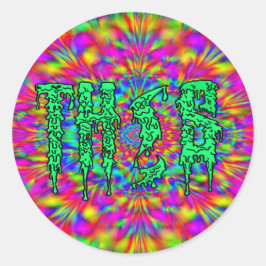 Pegatina Redonda PEGATINAS Trippy Con Logo De TH!S Grime