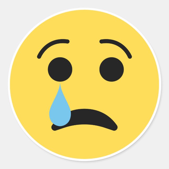 Pegatina Redonda Pegatinas tristes (Anverso)