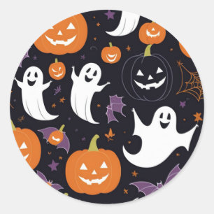 Pegatina Redonda "Pegatinas únicos de Halloween para agregar un toq