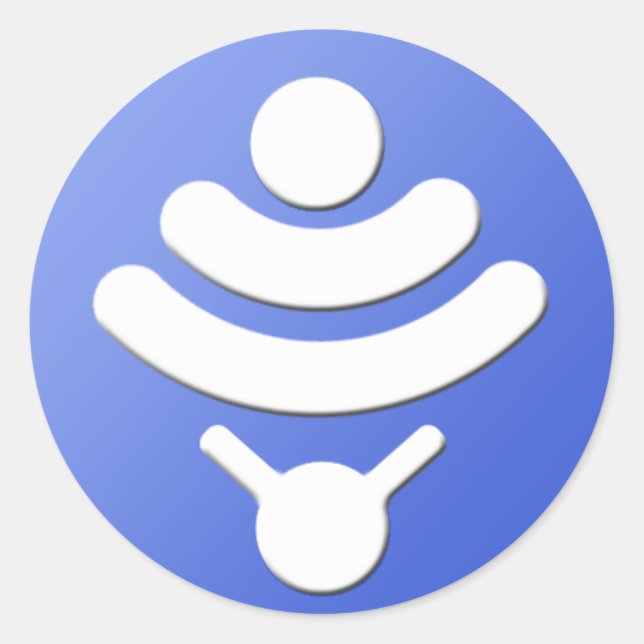 Pegatina Redonda pegatinas Vistumbler de 1/2" (Anverso)