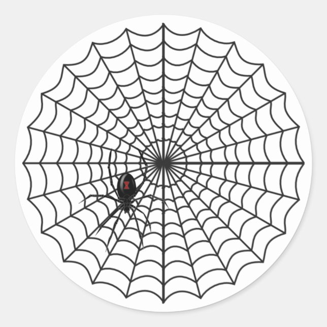 Pegatina Redonda Pegatinas web de Halloween Spider (Anverso)