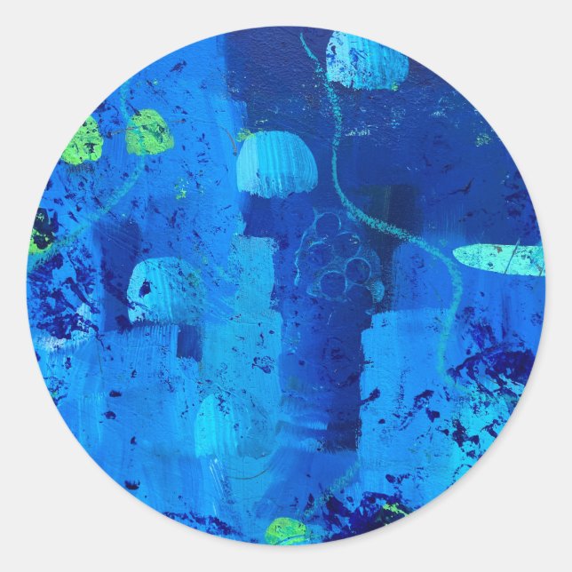 Pegatina Redonda Pegatinas y focas en el diseño de medusas (Anverso)