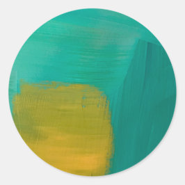 Pegatina Redonda Pegatinas y focas en el diseño de un sol polvorien