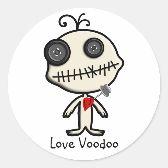 Pegatina Redonda Pegue un Pin en el día de San Valentín y hágase (Anverso)